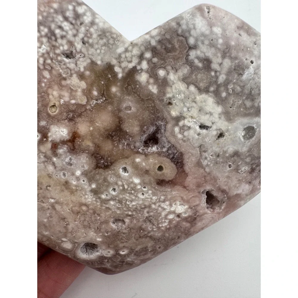 Pink Amethyst Heart Carving